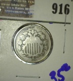 1866 Shield Nickel With Rays