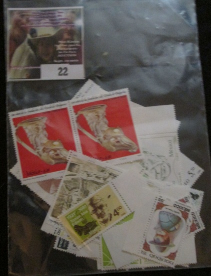 Collection Of 30-40 Year Old Mint Condition Mexico High Denomination Stamps.