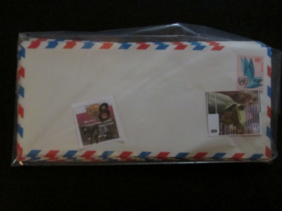 (26) Mint, Unused United Nations Airmail Prestamped 10c Envelopes.