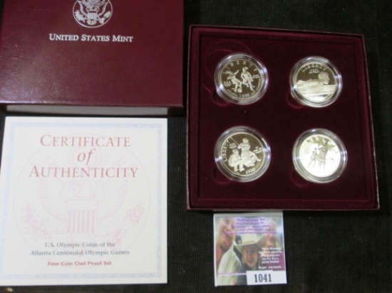 1995 U.S. Olympic  Coins of the Atlanta Centennial Olympic Games Four-Coin Clad Proof Set. In origin