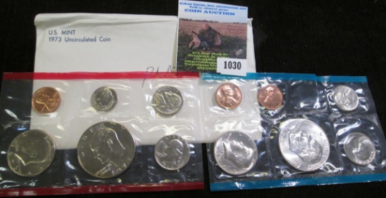 Partial 1973 U.S. Mint Set, missing the Philadelphia Mint Dime.