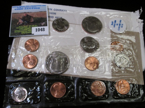 Partial 1982 Uncirculated Set of Coins incellophane and a "Great Lakes Coin Company envelope.