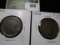 (2) 1853 U.S. Large Cents, VG & VF cleaned.