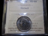 1942 Canadian Nickel Graded Ms 64.  This Coin Books For $50 In Ms 63 And $500 In Ms 65