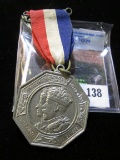 1935 British Medal Silver Jubilee Medal With Ribbon For King George The Fifth And Queen Mary. It Com