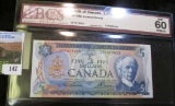 1972 Five Dollar Canadian Note Graded Ms 60