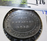 1843 Scottish Communion Token/ United Associate Congregation/ T. Pearson Minister