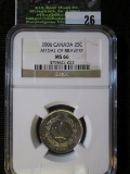 2006 Canadian Medal Of Bravery Quarter Graded Ms 66 By Ngc