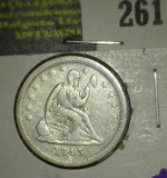 1843 Seated Quarter