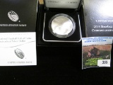 2014 Uncirculated Silver Baseball Hall Of Fame Commemorative Dollar In Original Government Packaging
