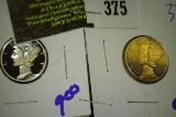 (2) Cut Out Jewelry Mercury Dimes