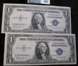 2- Crisp And Consecutive Series Of 1935-H One Dollar Silver Certificates