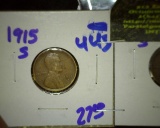 1926-S Wheat Cent And 1915-S Wheat Cent