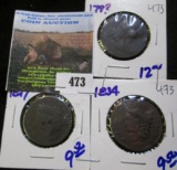 179? Large Cent,1817, And 1834 Large Cents