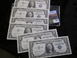(3) Crisp & Consecutive Series Of 1957 Silver Certificates Times 2.  There Are 6 Certificates Total