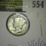 1918 P Merc Dime - VG/G