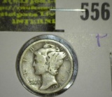 1919 P Merc Dime - VF/F