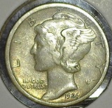 1924 S Merc Dime - XF  better date