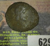 Nearly 2,000 Year Old Ancient Roman unattributed Bronze Coin, 25 mm.