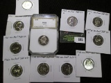 Proof Jefferson Nickel Lot: 1960-64, 68 S, 69S, 71 S, 72 S, 73 S, & 1964 PCI slabbed Proof 69 Cameo.