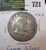 1922 U.S. Grant Commemorative Silver Half Dollar with no star, MS 64.