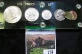 Five-piece 1964 D BU Year Set of U.S. Coins in a Capital Plastic holder.