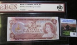 Bank Of Canada $2 Bank Note Series Of 1974 Graded Uncirculated 60