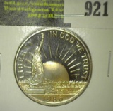 1986 S Proof Statue of Liberty Commemorative Half Dollar, encapsulated.