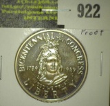 1789-1989 S Proof Bicentennial of Congress Commemorative Half Dollar, encapsulated.