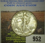 1939 D High grade Walking Liberty Half Dollar.