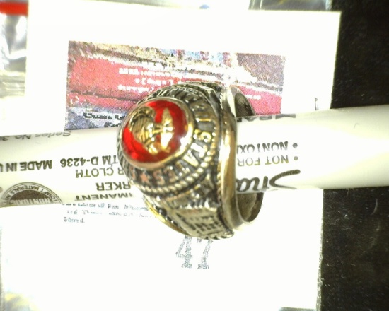 Sterling Silver Marine Corp Ring Dated 1945 With Iwo Jima