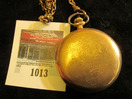 Illinois pocket watch, 17 jewels, size 12s, s/n on works 3080441, production year 1916, needs servic