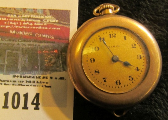 Elgin ladies pocket/pendant watch, 7 jewels, size 3/0s, s/n on works 19587094, needs a cleaning, goo