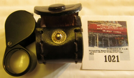 18mm 10x triplet jewelers loupe in a lether case, new!