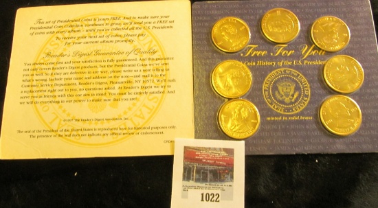 14 solid brass Presidential medals in orignal packaging from 1997