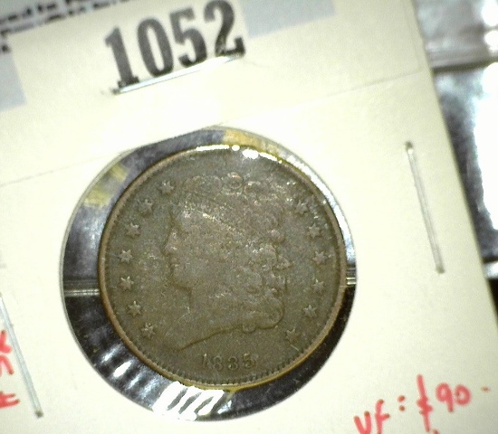 1835 half cent, F+, Redbook value $75-$90