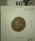 1861 Indian Head Cent, Copper-nickel, G-VG.