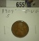 1909 S Lincoln Cent, G-VG. Key date.