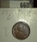 1931 D Lincoln Cent, EF.
