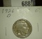 1926 D Buffalo Nickel, Good.