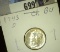 1943 D Mercury Dime, Choice BU.