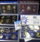 1971 S, 83 S, 88 S (milky toning), & 2000 S U.S. Proof Sets in original boxes of issue.