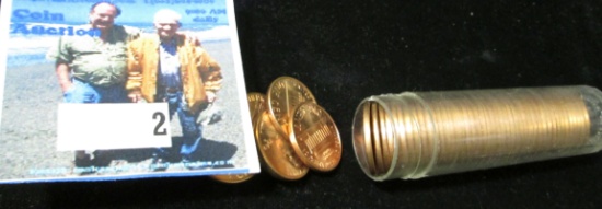 1969 S Gem BU Solid-date Roll of Lincoln Cents.