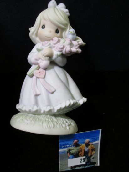 1991 "Precious Moments You Are My Happiness" Porcelain Figurine, #526185.