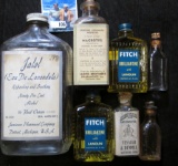 (7) Old Antique Medicine Bottles. Some with labels. Bottles are fragile and will be shipped if neces