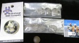 Smooth Translucent Stone; (7) Antique Glass Buttons; & Camp Dodge, Iowa Challenge Coin Company Medal