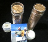 1960 P Large Date & 69 S Gem BU Solid-date Rolls of Lincoln Cents.