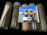 (5) Nearly full Rolls of obsolete Canada Cents dating back into the forties. Some high grades.