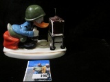 Hum 17 222 10 Walt Disney Productions Goebel, W. Germany Porcelain figurine Donald Duck playing a ga