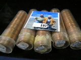 (5) Solid Date Rolls of Brilliant Uncirculated 1963 Canada Maple Leaf Cents stored in plastic tubes.